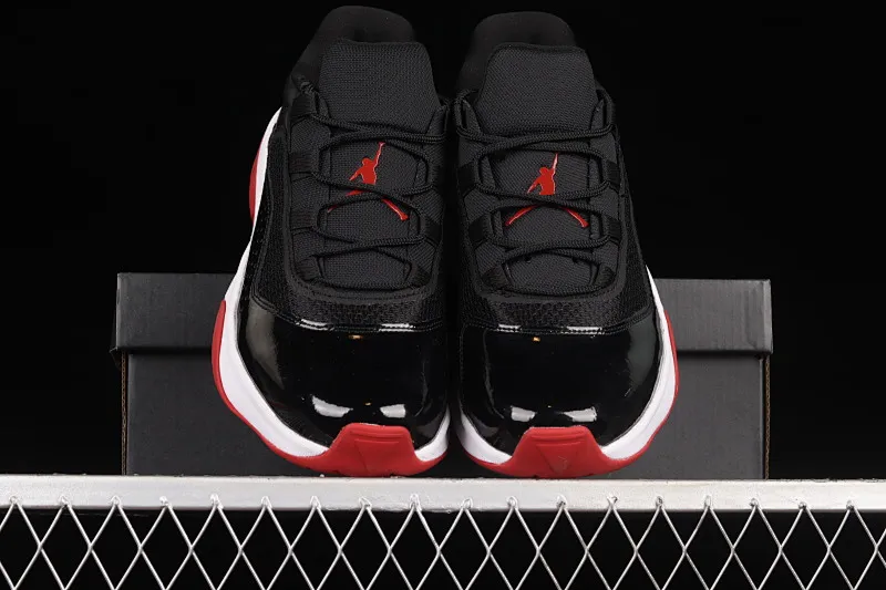 All categories Air Jordan Jordan series basketball shoes Air Jordan 11 Air Jordan 11 CMFT Low AJ11 Joe 11 patent leather black and red low-top anti-slip shock-absorbing basketball shoes DM0844-005